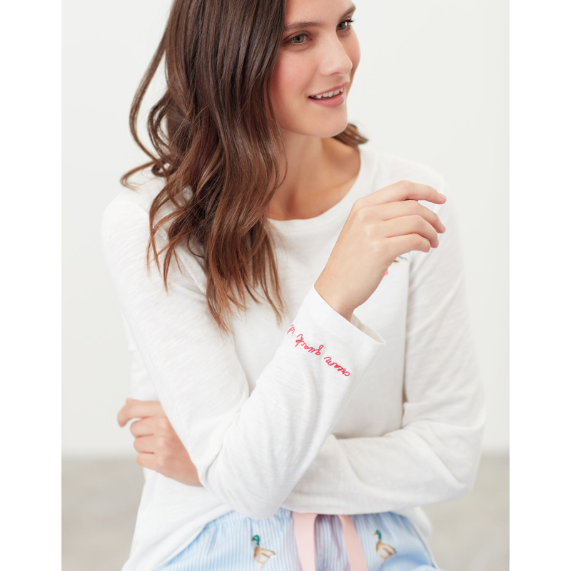 Joules Otilie Long Sleeve T-Shirt - Cream Mallard -2